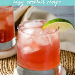 Cranberry margarita easy cocktail recipe.