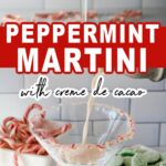 Peppermint martini with creme de cacao