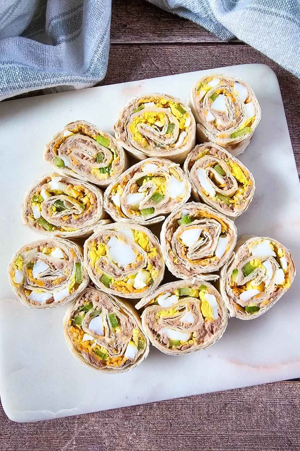 Tuna tortilla pinwheels