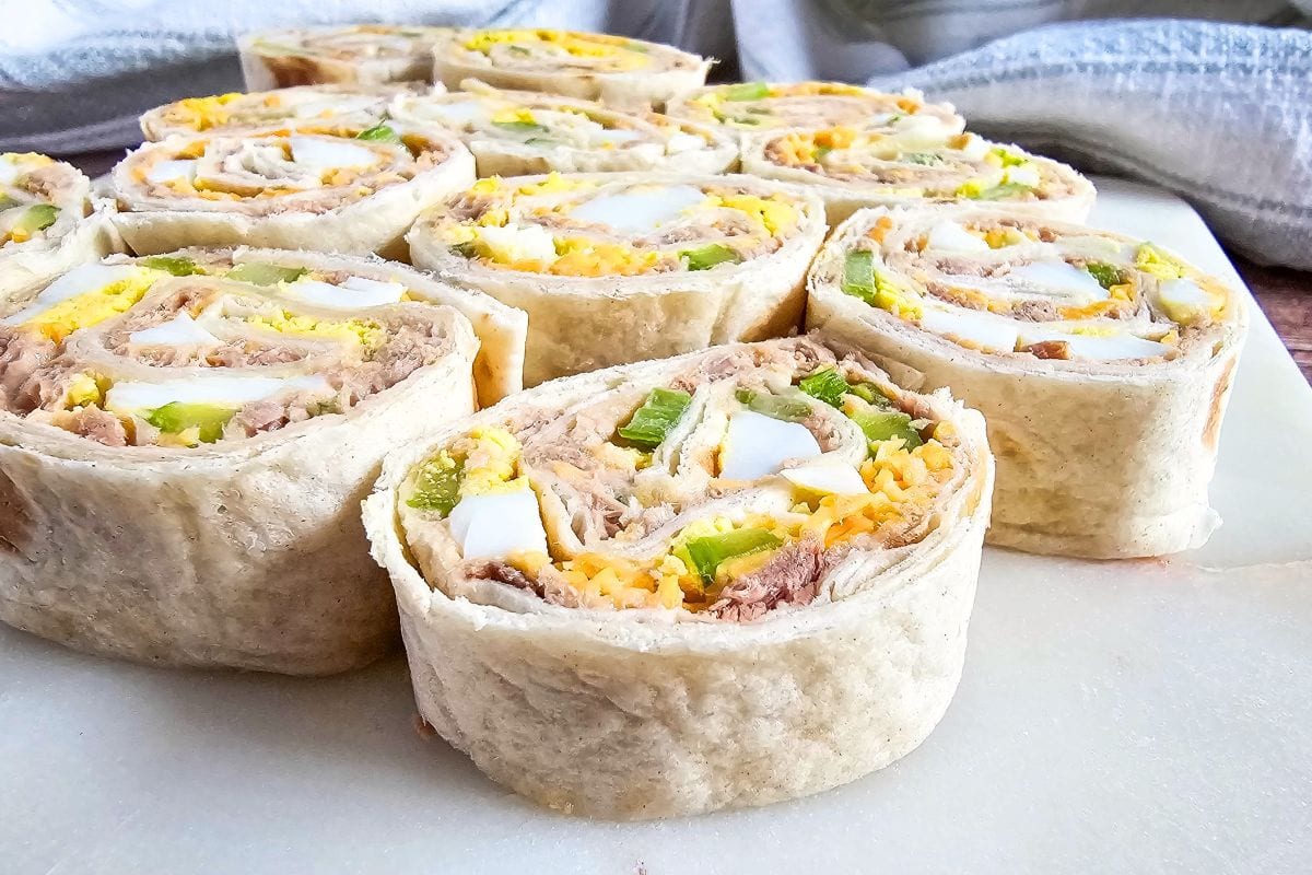 Tuna salad pinwheel sandwiches