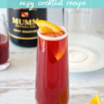 Cranberry mimosa easy cocktail recipe.